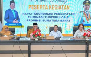 Pemprov Sumbar Bersama Pemerintah Pusat Siap Percepat Eliminasi TBC 3 Wakil Menteri Kesehatan, Benjamin Paulus Octavianus hadiri Rakor Percepatan Eliminasi TBC Provinsi Sumbar, di Auditorium Gubernuran
