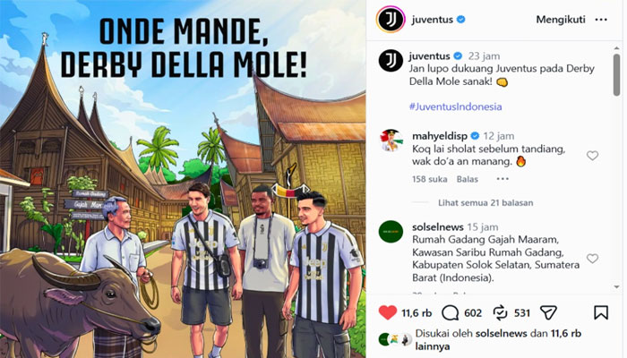 Rumah Gadang Gajah Maram Solok Selatan ‘Mendunia’ Jelang Derby Della Mole di Turin Italia 1 Rumah Gadang Gajah Maram Solok Selatan ‘Mendunia’ Jelang Derby Della Mole di Turin Italia