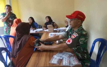 Satgas TMMD ke-128 Gelar Pemeriksaan Kesehatan Gratis di Desa Krangean