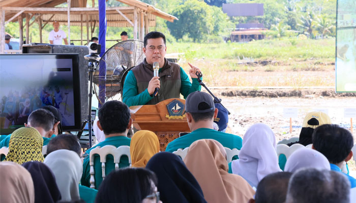 Tanam Bersama di Bintan Buyu, Sekda Ronny Kartika Optimis Pertanian Bintan Maju 1 Sekda Bintan, Ronny Kartika sampaikan sambutan dalam Tanam Bersama di Bintan Buyu