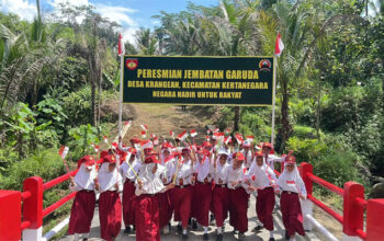 Tawa Anak-anak Warnai Rampungnya TMMD ke-128 di Desa Krangean