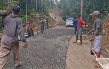 Fisik Jalan Kian Nyata, Warga Desa Krangean Sambut Harapan Lewat TMMD ke-128 Kodim Purbalingga