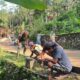 Satgas TMMD ke-128 ikut bergotong royong membersihkan Dusun Batur, Desa Krangean