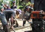 Molen Jadi Andalan Percepatan Pembangunan Jalan TMMD ke-128 di Desa Krangean
