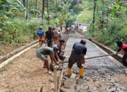 Pembangunan jalan menuju Jembatan Garuda TMMD ke-128
