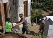 Program RTLH TMMD ke-128 membangun rumah Slamet di Desa Krangean