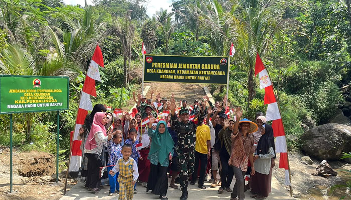 Haru Bahagia Warga Desa Krangean Sambut Hasil Pembangunan TMMD ke-128