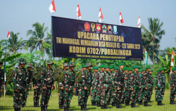 Upacara penutupan TMMD ke-128 Kodim 0702 Purbalingga di Desa Krangean