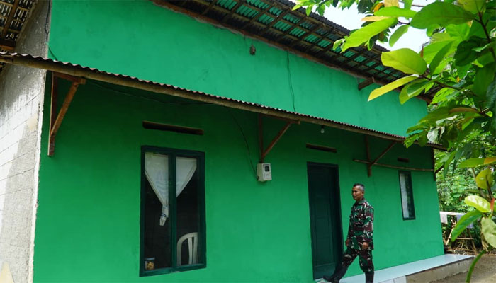 Rumah Kasniyah kini berdiri kokoh berkat TMMD ke-128