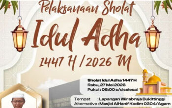 Prof. Muchlis Bahar Khatib Idul Adha di Lapangan Wirabraja Bukittinggi 3 Pelaksanaan Salat Idul Adha di Lapangan Wirabraja Bukittinggi