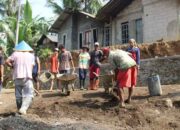 Warga Desa Krangean Tunjukkan Kekompakan di Lokasi TMMD ke-128