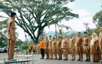 Wakil Bupati Yulian Efi tegaskan pentingnya optimalisasi pelaksanaan tugas pemerintahan dalam Apel Gabungan ASN Pemerintah Kabupaten Solok Selatan