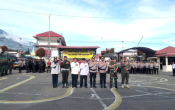 Polres Bukittinggi Gelar Apel Pengamanan Peringatan 100 Tahun Jam Gadang