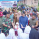 Bupati Dharmasraya, Annisa Suci Ramadhani bersama Danramil 03/PP Letda Inf Magel Hendri mewakili Dandim 0310/SSD resmikan Jembatan Aramco di Nagari Lubuk Karak