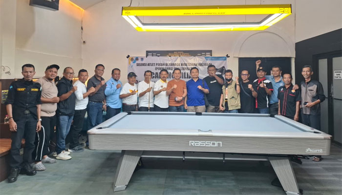Puluhan Wartawan PWI Sumbar Ikuti Seleksi Porwanas Cabor Biliar di 36 Pool Billiard dan Cafe kawasan Sarilamak, Kecamatan Harau, Kabupaten Limapuluh Kota