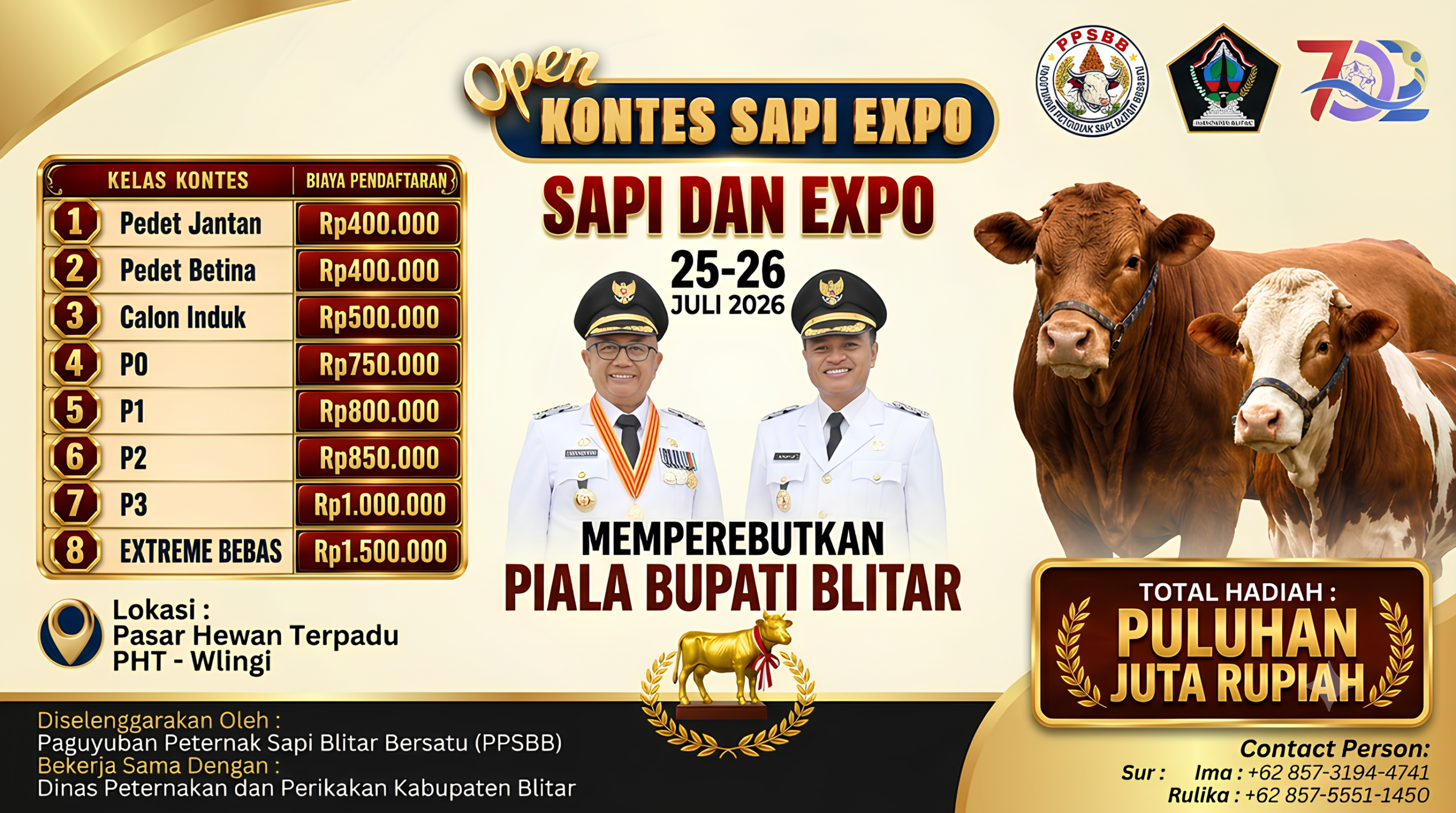 Open Kontes Sapi dan Expo Piala Bupati Blitar 2026 Resmi Dibuka, Perebutkan Hadiah Puluhan Juta Rupiah 1 1001439030 scaled