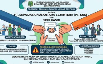 Disnakertrans Muba Jadwalkan Mediasi Pertama PT SNS dan SBPI KASBI