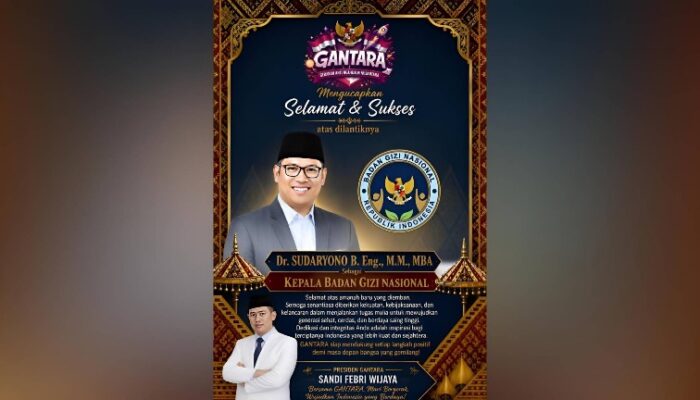 GANTARA Siap Bersinergi dengan Badan Gizi Nasional, Sandi Febri Wijaya Ucapkan Selamat kepada Sudaryono