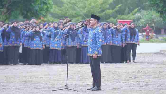 Pimpin Apel Gabungan, Bupati Solok Juga Serahkan SK Pensiun dan Santunan Kematian