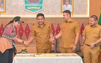 Wakil Gubernur Sumbar, Vasko Ruseimy, bersama Bupati Dharmasraya Annisa Suci Ramadhani, Bupati Sijunjung Benny Dwifa Yuswir, dan Wakil Wali Kota Sawahlunto Jeffry Hibatullah