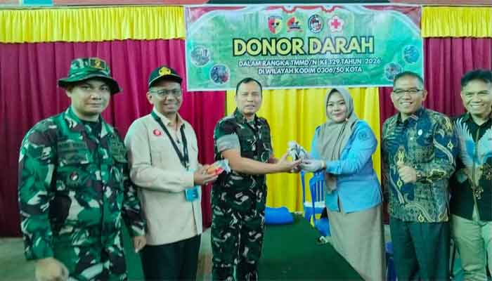 TMMD ke-129, Kodim 0306 50 Kota Gelar Berbagai Aksi Sosial dan Sasaran Non-fisik 1 Kodim 0306 50 Kota Gelar Aksi Sosial Donor Darah dalam TMMD ke-129