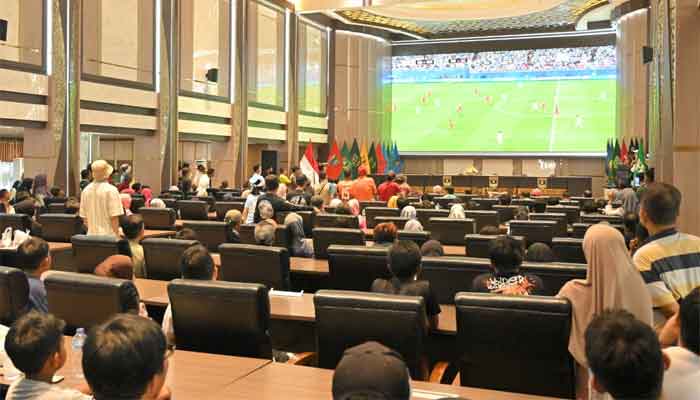 Nobar Piala Dunia di Kantor Gubernur Sumbar
