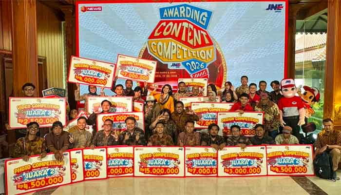 Puncak Penghargaan JNE Content Competition 2026, Dua Orang Juara Dapat Hadiah Umrah
