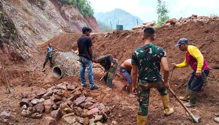 Progres Program TMMD ke-129 di Jorong Buluh Kasok Capai 69 Persen