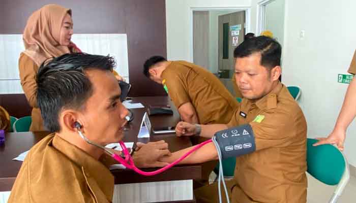 Ribuan ASN Muba Cek Kesehatan Gratis Lewat Program GASKAN 1 ASN Dinas Kominfo Muba melakukan pemeriksaan kesehatan lewat program GASKAN