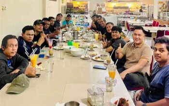 Sukses Gelar Turnamen Biliar PWI Bhayangkara Cup 2026, Aspon Dedi Sampaikan Ucapan Terima Kasih 8 PWI Paliko foto bersama usai gelar Turnamen Biliar PWI Bhayangkara Cup tahun 2026