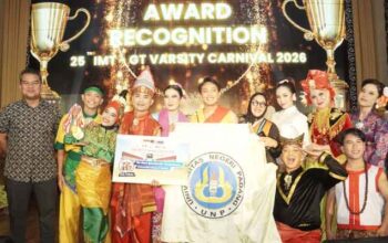 Selebrasi pemenang 25th IMT-GT Varsity Carnival 2026 dari Indonesia, Malaysia dan Thailand