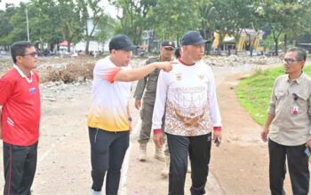 Gubernur Sumbar, Mahyeldi tinjau Progres Rekonstruksi GOR H Agus Salim Padang