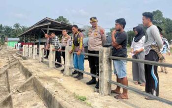 Kapolres Dharmasraya, AKBP Kartyana Widyarso Wardoyo Putro Cek Titik Rawan Pacu Jalur