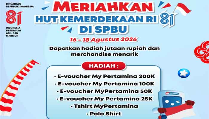 Pertamina Patra Niaga Regional Sumbagut Berbagi Hadiah Kemerdekaan Melalui MyPertamina di 24 SPBU