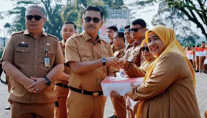 Sambut HUT RI ke-81, Pemkab Solok Selatan Bagikan Bendera Merah Putih 1 Pemkab Solsel Bagikan Bendera Merah Putih