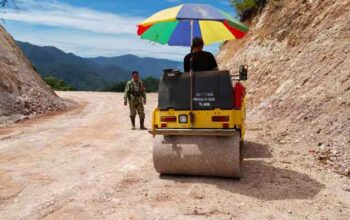 Pembangunanjalan TMMD ke-129 di Jorong Buluh Kasok