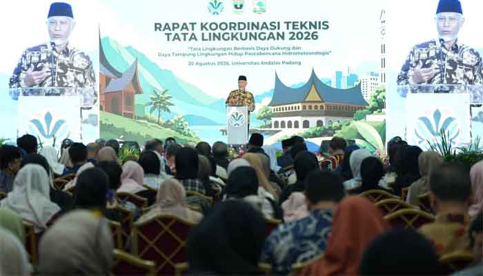 Tata Lingkungan Sumbar Harus Berbasis Daya Dukung dan Daya Tampung Pascabencana 1 Rapat Koordinasi Teknis Tata Lingkungan Tahun 2026 di Universitas Andalas Kota Padang