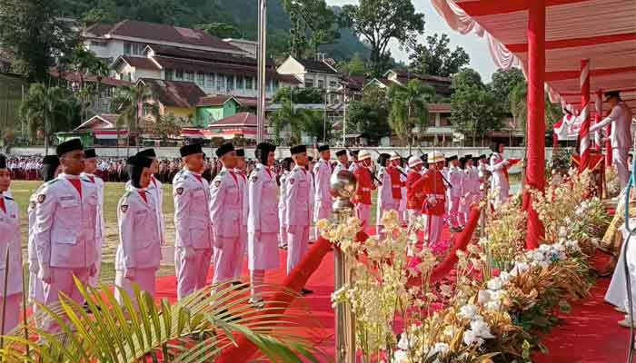 Upacara Kemerdekaan HUT RI ke-81 Tingkat Sawahlunto Dipusatkan di Lapangan Ombilin 1 Upacara Kemerdekaan HUT RI ke-81 Tingkat Sawahlunto di Lapangan Ombilin
