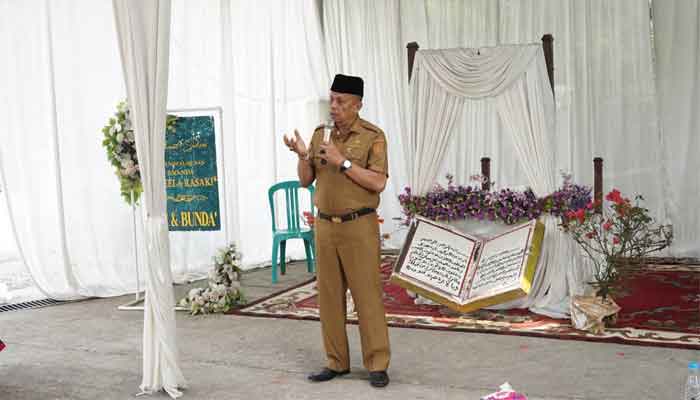 Wawako Payakumbuh, Elzadaswarman beri sambutan saat pembukaan Basimak di Masjid Al Hidayah Kelurahan Padang Tangah Payobadar