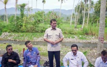 Pemkab Solok Percepat Pemulihan dan Penguatan Sektor Pertanian dengan Anggaran Rp 54,78 M 5 Bupati Solok, Dr. (HC) Jon Firman Pandu saat mengunjungi lokasi terdampak bencana hidrometeorologi
