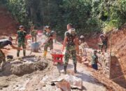 Progres Sasaran Fisik TMMD ke-129 Kodim 0306/50 Kota di Buluh Kasok Capai 77 Persen