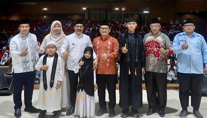 BKPRMI Muba, Kyai H. Abdur Rohman Husen hadiri Tasyakuran Akbar 1.131 Santri Bebas Buta Huruf Alquran