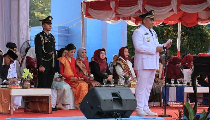 Upacara HUT RI ke-81 Khidmat, Kibaran Sang Merah Mutih dari Lapangan Relief Antam Kijang Kabupaten Bintan 1 Upacara HUT RI ke-81 tingkat Kabupaten Bintan