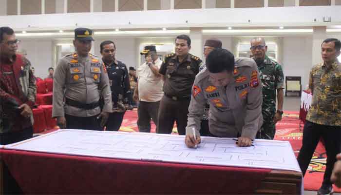 Penandatanganan Deklarasi Bersama Anti Karhutla bersama unsur Forum Koordinasi Pimpinan Daerah (Forkopimda) Kabupaten Dharmasraya