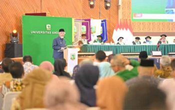Gubernur Sumbar, Mahyeldi beri sambutan dalam Dies Natalis ke-70 Unand