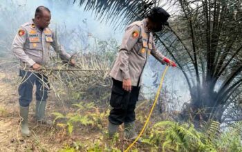 Titik Api Terdeteksi di Nagari Panyubarangan, Kapolres Dharmasraya Turun ke Lokasi Karhutla 7 Kapolres Dharmasraya, AKBP Kartyana Widyarso Wardoyo bersama jajaran turun ke Lokasi Karhutla di Nagari Panyubarangan, Kecamatan Timpeh
