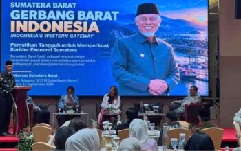 Gubernur Sumbar, Mahyeldi saat menjadi pembicara dalam Rapat Anggota DPD RI Subwilayah Barat I di Batam