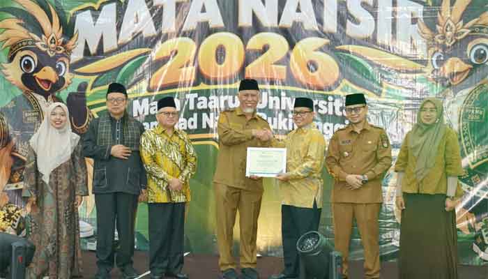 Gubernur Sumbar Mahyeldi menghadiri kegiatan Mata Natsir 2026 sekaligus Masa Ta’aruf Universitas Mohammad Natsir (UMN) Bukittinggi