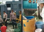 Saat Air Sulit Didapat, Polres Dharmasraya Datang Membawa Bantuan