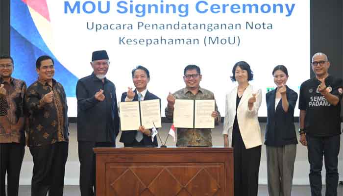 Penandatanganan Nota Kesepahaman (MoU) antara Dinas Pendidikan Provinsi Sumbar dan Jeonbuk International Cooperation Agency (JBICA)